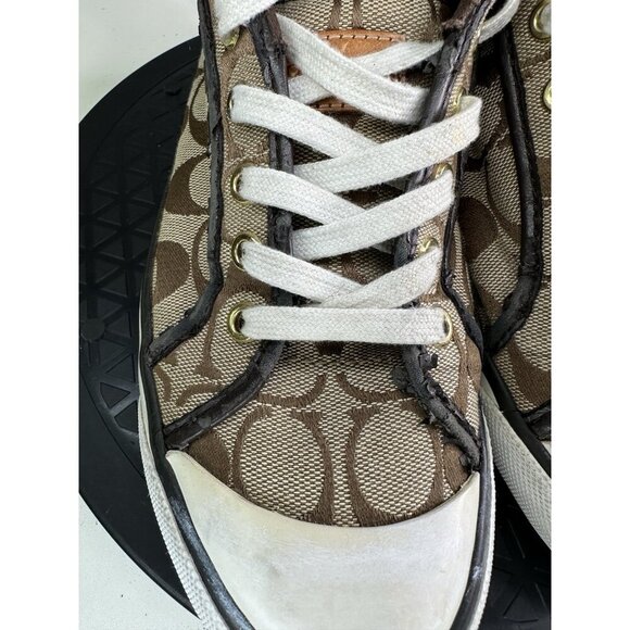 Coach Barrett 2 Brown Sneakers Sz 7B 37 - Picture 4 of 10